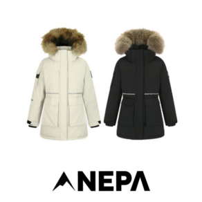 [백화점 매장판] 네파 NEPA 여성 유틸리티 알래스카 여자 야상 라쿤퍼 구스다운 거위털 보온 패딩점퍼 패딩자켓 패딩