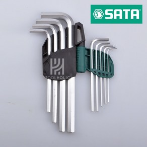 SATA 사타 육각 롱 렌치 세트 9pcs 09107A (1.5~10mm) mm단위, 1개