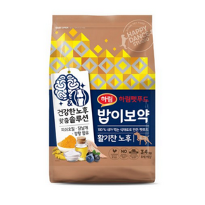 하림펫푸드 8세이상 밥이보약 DOG 활기찬 노후 기능성 사료, 면역/항산화, 3.4g, 1개