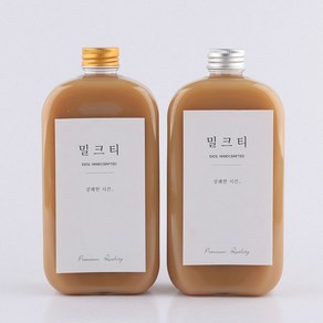 뉴마켓 더치밀크 400ml 검정캡 100개 (약 가로 7.6cm x 세로 4cm x 높이 16cm 마개 2.4cm)