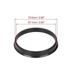 Uxcell-플라스틱 72.6mm OD 54.1mm ID 자동차 허브 중심 링 휠 보어 센터 스페이서 검정색 4 개