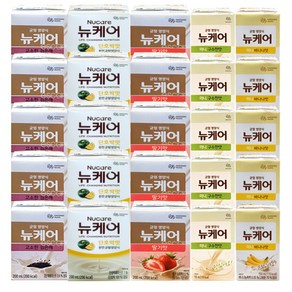 뉴케어 구수한맛(미니)+바나나(미니)+검은깨+단호박맛+딸기맛 (총25팩), 1, 200ml, 1세트