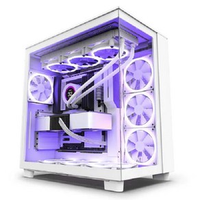 NZXT H9 Flow Matte White 미들타워 케이스, 선택하세요, 1개