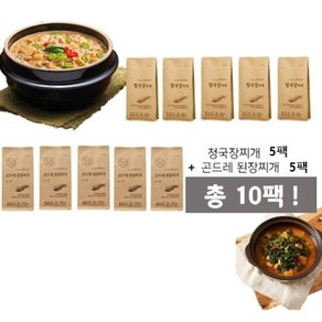 동트는농가 청국장찌개(1~2인분)5팩+곤드레된장찌개(1~2인분)5팩, 1개