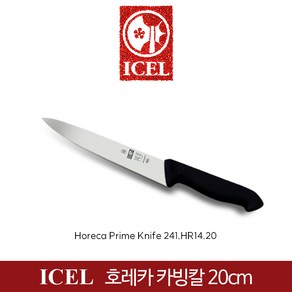 ICEL 이셀 프래티카 카빙칼 20cm 검정 항균손잡이 정육칼 241.HR14.20, 1개