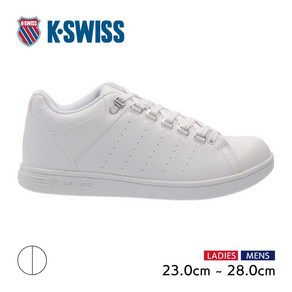 K-SWISS 스니커즈 로우 컷 WHITE×WHITE KS100 통학용 출근용 운동화