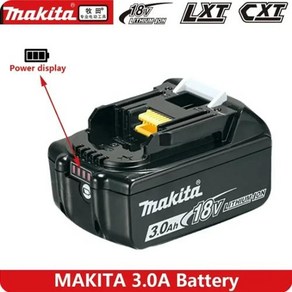 마키타 정품 충전식 전동 공구 18V 배터리 18V 6.0Ah LED 리튬 이온 교체 6000mAh, [06] Makita 3A, 1개