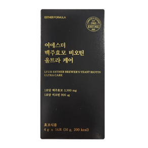 New 여에스더 맥주효모 비오틴 울트라 케어 14포 4박스, 56g, 4개