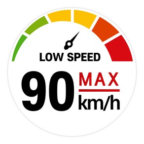 캠핑 카라반 저속차량 속도제한 전추월 고휘도 반사 스티커 컬러 계기판 90km, 1개