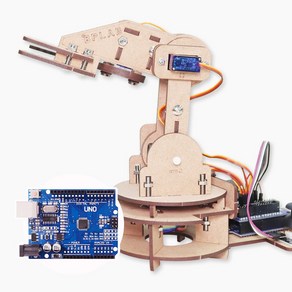 인공지능(AI) 로봇팔 만들기 키트(아두이노 UNO 호환보드 센서 메뉴얼 포함), 1개