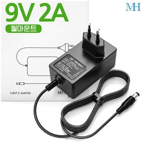 명호전자 9V 어댑터 DC 9V 0.5A 500MA 1A 2A 3A 아답터, MH03_9V 2A 벽걸이형