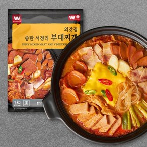 [외갓집] 다섯가지 햄과 소시지 송탄 서정리 부대찌개 1kg x 3팩, 3개