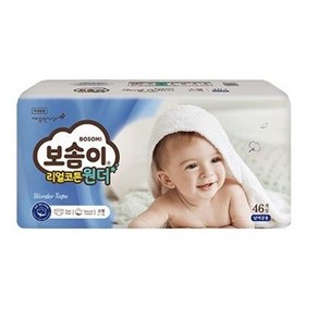 보솜이 리얼코튼 원더 밴드형 기저귀 공용 소형(4~7kg), 소형(S), 132매