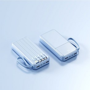 PYHO 보조배터리 66W급속충전 대용량 30000mAh 자체선, 블루