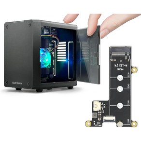 라즈베리파이5 미니PC 방열 케이스 [SD / BLACK] + M.2 NVMe SSD 쉴드[X1001]