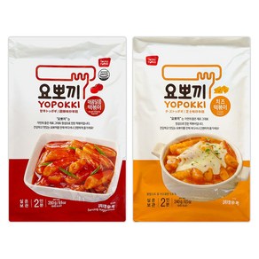 요뽀끼 떡볶이 (2인분) 매콤달콤 1개+치즈 1개, 1개