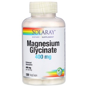 Solaay Magnesium Glycinate 400 mg 120 VegCaps, 1개