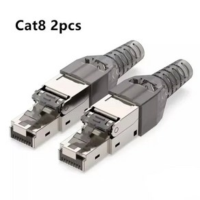 재사용 가능 RJ45 어댑터 Cat6A Cat7 Cat 8 커넥터 10Gbps POE 툴리스 RJ 45 종단 플러그 차폐 노트북 이더넷 랜 케이블, Cat8, 25 package, 25개