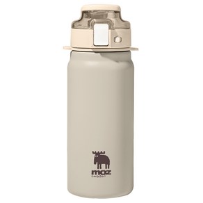 MOZ 스웨덴 텀블러 316 스텐 원터치 손잡이 보온보냉병 보온텀블러, 1개, 600ml, 오트밀베이지