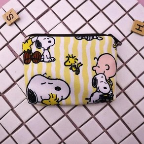 스누피 프린트 동전 지갑 귀여운 미니 카드 홀더 포켓 화장품 가, 1개, 4.Snoopy