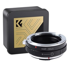 KnF AF-M4/3 렌즈 어댑터 미놀타 A 렌즈 - M43 바디 (뒤캡옵션) Minolta A Lens to M4/3 adapte (M43 cap option), 1개, AF-M43 어댑터