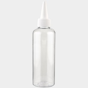 화이트 뾰족캡 투명 용기 100ml 플라스틱 화장품용기 공병 소분병 여행, 1개