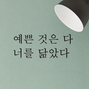 뮤즈 예쁜 것은 다 너를 닮았다 레터링 글귀 스티커 시트지, 검정