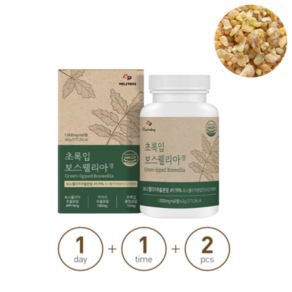 초록입홍합분말 10mg 치커리분말 100mg 보스웰리아 추출분말 499.9mg 60정 AKBA KBA 함유, 1개