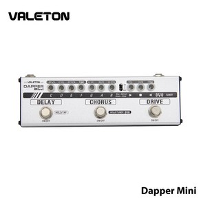 Valeton Dapper Mini 미니 스테이지 세션 기깅 기어 오버드라이브 디스토션 코러스 딜레이 기타 멀티 이펙트 페달