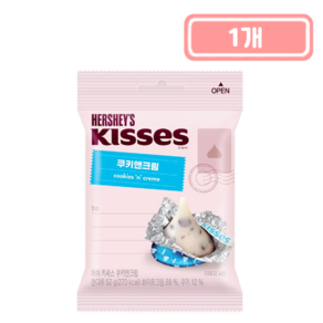 허쉬 키세스 쿠키앤크림 52g, 1개