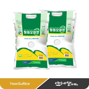 동송농협 철원오대쌀 메뚜기표 백미, 2개, 4kg