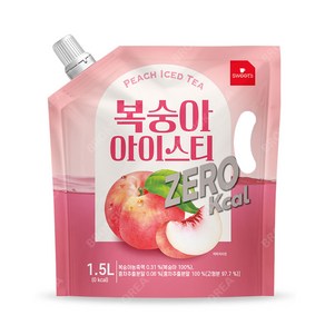 스위츠 복숭아 아이스티 제로 1.5L X 1개/대용량 파우치 액상 에이드, 1개