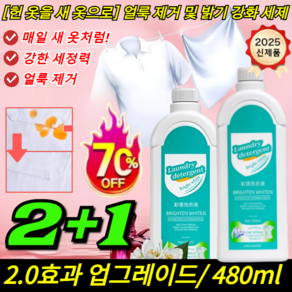 2+1 [헌 옷을 새 옷으로] 얼룩 제거 및 밝기 강화 세제 얼룩제거의 신 얼룩 제거 표백 세제 clean세제흰옷, [1+1], 2개