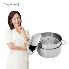 [단품] 쿡셀 블랙큐브 통3중 스테인레스 9L 곰솥_찜기+뚜껑, 없음, 1개