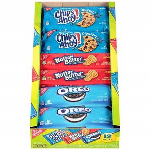 NABISCO 나비스코 쿠키 믹스 오레오 칩스 아호이 너터 버터 672g 12개입, 1개