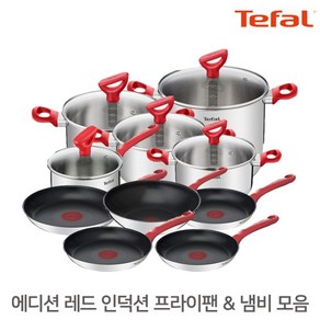 THE B.T Tefal[더비티 테팔] 테팔 에디션레드 열센서 인덕션 프라이팬&냄비 모음/궁중팬 신혼 혼수 뚜껑, 에디션레드 편수냄비 16cm, 1개