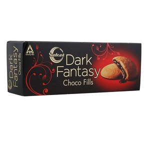 Sunfeast Dak Fantasy Choco Fills Cookie Biscuits 0. Sunfeast 다크 판타지 초코 필 쿠키 비스킷 0.17lb(75g)(10개 팩, 10개, 75g