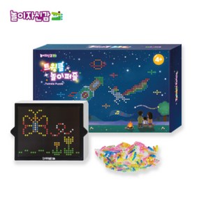 [놀이자신감] 트윙클 놀이퍼즐(LED 퍼즐/페그 60pcs/6칸 보관함/16가지 도안카드), 1개