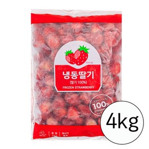 냉동 딸기 100% 무첨가딸기, 4개, 1kg