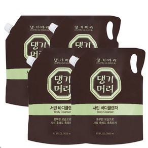 댕기머리 서린 바디워시 2000ml 2개 대용량 리필 바디클렌저, 4개, 2L