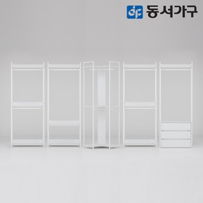 동서가구 팬타 포스코 스틸 시스템 드레스룸_3800 A세트 행거 DF644549, 화이트