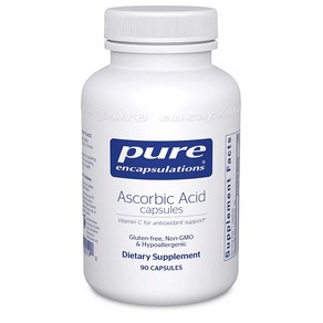 Pue Encapsulations Ascobic Acid 퓨어 인캡슐레이션 아스코르브산 90캡슐, 1개, 90정