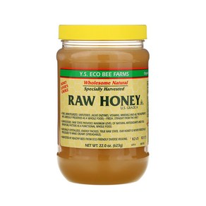 Ys Bee Fams 생 꿀 Raw Honey 22oz, 623g, 1개