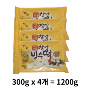 화과방 찹쌀빙수떡 소, 1.2kg, 4개