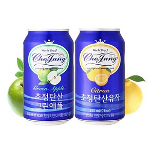 일화 1+1 초정탄산수 그린애플+유자 350ml 24캔 [총 48캔], 2세트