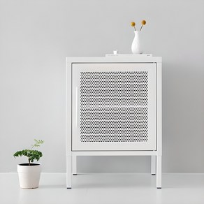 마켓비 HOLZ 캐비넷 협탁 420590, 화이트, 1개