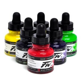 [다일러로니]FW 아크릴잉크 29.5ml (색상 선택), (6255800)348 / LightGeen, [6255800]348 / LightGeen