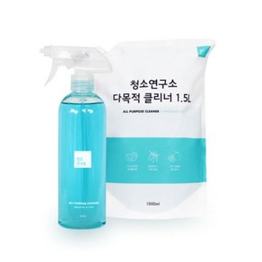 청소연구소 다목적 세정제 480ml + 리필 1.5L, 1세트