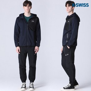 [케이스위스] [(K-SWISS)] 매쉬 포켓 스트링 기모 후드집업