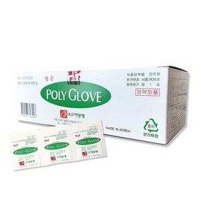 [이원헬스케어]고려 고려양행 멸균 폴리글러브 1각 멸균비닐장갑 멸균위생장갑, 1개